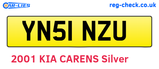 YN51NZU are the vehicle registration plates.