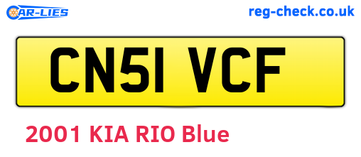 CN51VCF are the vehicle registration plates.