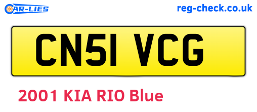CN51VCG are the vehicle registration plates.
