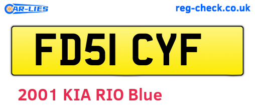 FD51CYF are the vehicle registration plates.