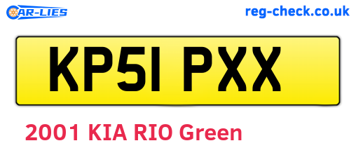 KP51PXX are the vehicle registration plates.
