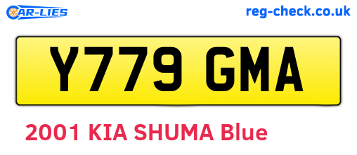 Y779GMA are the vehicle registration plates.