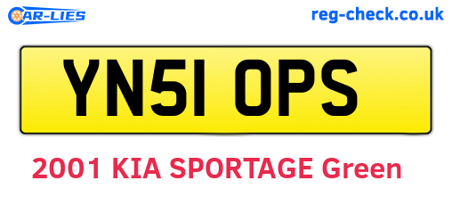 YN51OPS are the vehicle registration plates.