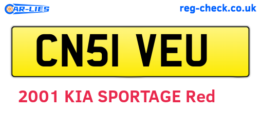 CN51VEU are the vehicle registration plates.