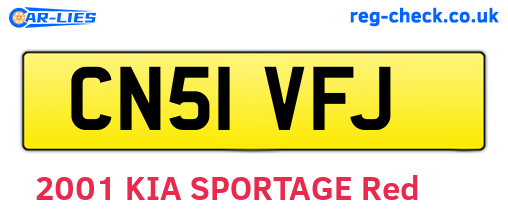 CN51VFJ are the vehicle registration plates.