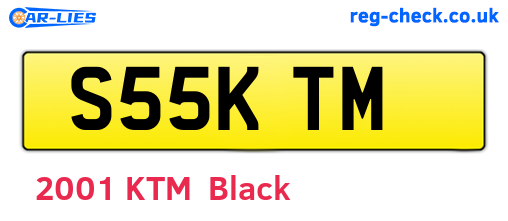 S55KTM are the vehicle registration plates.