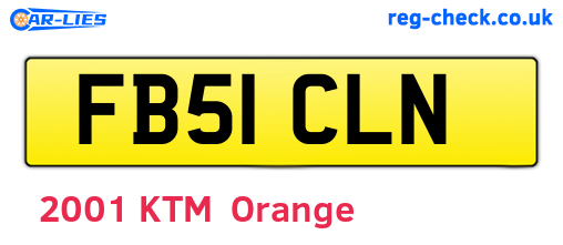 FB51CLN are the vehicle registration plates.