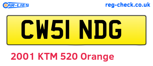 CW51NDG are the vehicle registration plates.