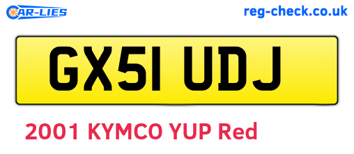 GX51UDJ are the vehicle registration plates.