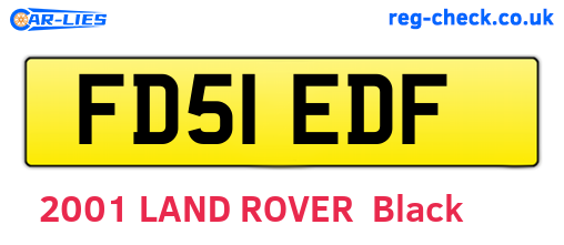 FD51EDF are the vehicle registration plates.