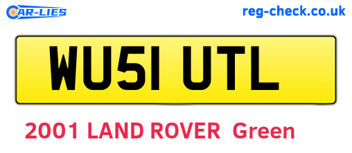 WU51UTL are the vehicle registration plates.
