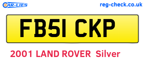 FB51CKP are the vehicle registration plates.