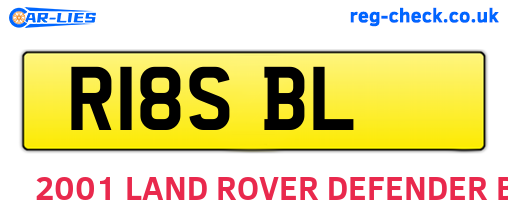 R18SBL are the vehicle registration plates.