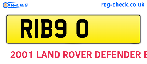RIB90 are the vehicle registration plates.