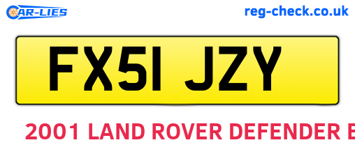 FX51JZY are the vehicle registration plates.