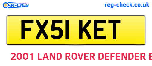 FX51KET are the vehicle registration plates.