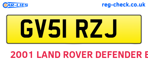 GV51RZJ are the vehicle registration plates.
