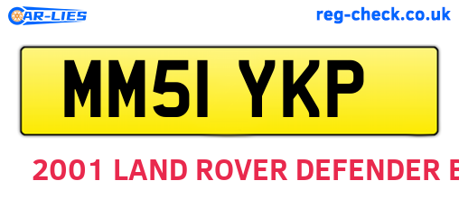 MM51YKP are the vehicle registration plates.