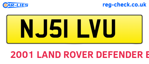 NJ51LVU are the vehicle registration plates.