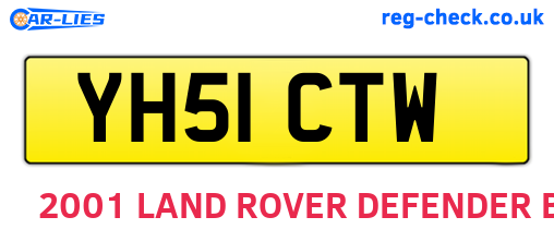 YH51CTW are the vehicle registration plates.
