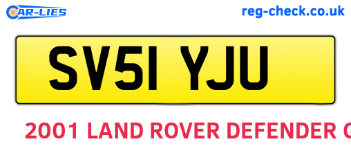 SV51YJU are the vehicle registration plates.