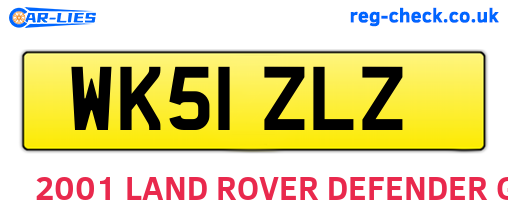 WK51ZLZ are the vehicle registration plates.