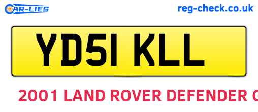 YD51KLL are the vehicle registration plates.