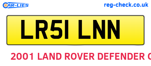 LR51LNN are the vehicle registration plates.