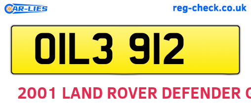 OIL3912 are the vehicle registration plates.