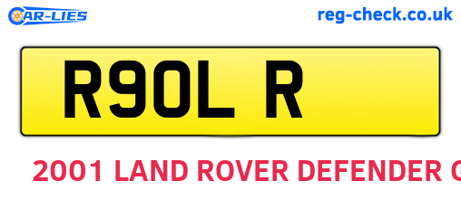 R9OLR are the vehicle registration plates.