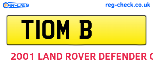 T1OMB are the vehicle registration plates.
