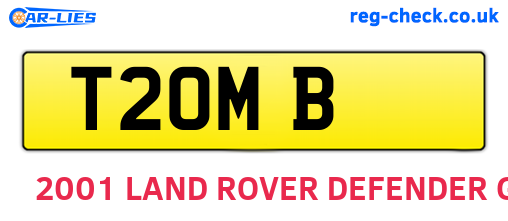 T2OMB are the vehicle registration plates.