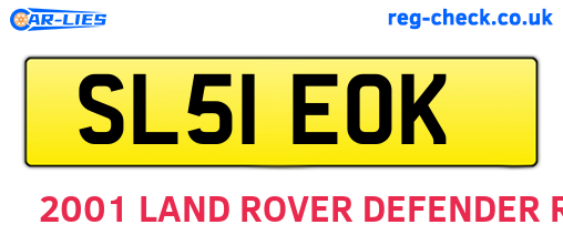 SL51EOK are the vehicle registration plates.