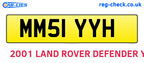 MM51YYH are the vehicle registration plates.
