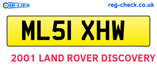 ML51XHW are the vehicle registration plates.