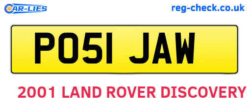 PO51JAW are the vehicle registration plates.