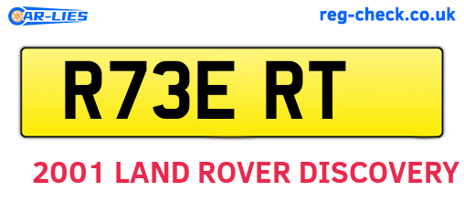 R73ERT are the vehicle registration plates.