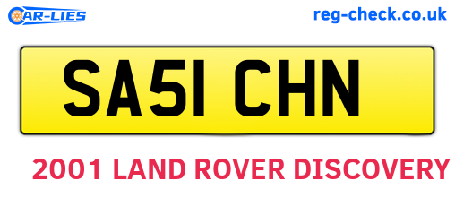 SA51CHN are the vehicle registration plates.