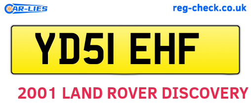 YD51EHF are the vehicle registration plates.