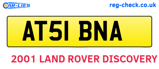 AT51BNA are the vehicle registration plates.