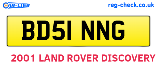 BD51NNG are the vehicle registration plates.