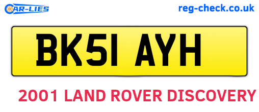 BK51AYH are the vehicle registration plates.