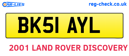 BK51AYL are the vehicle registration plates.