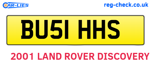 BU51HHS are the vehicle registration plates.