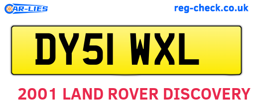 DY51WXL are the vehicle registration plates.