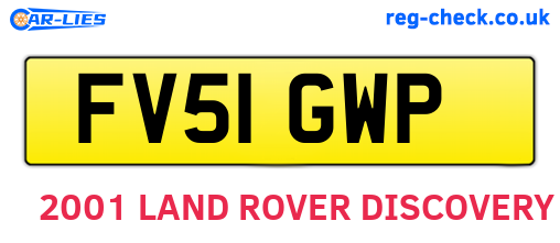 FV51GWP are the vehicle registration plates.