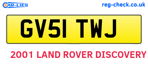 GV51TWJ are the vehicle registration plates.