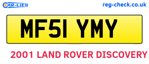 MF51YMY are the vehicle registration plates.