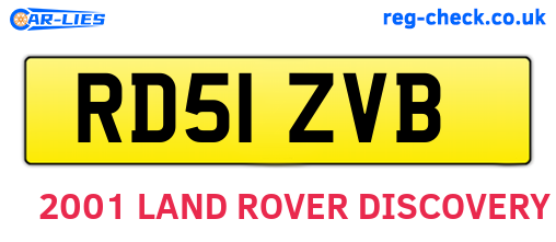 RD51ZVB are the vehicle registration plates.