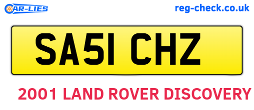 SA51CHZ are the vehicle registration plates.